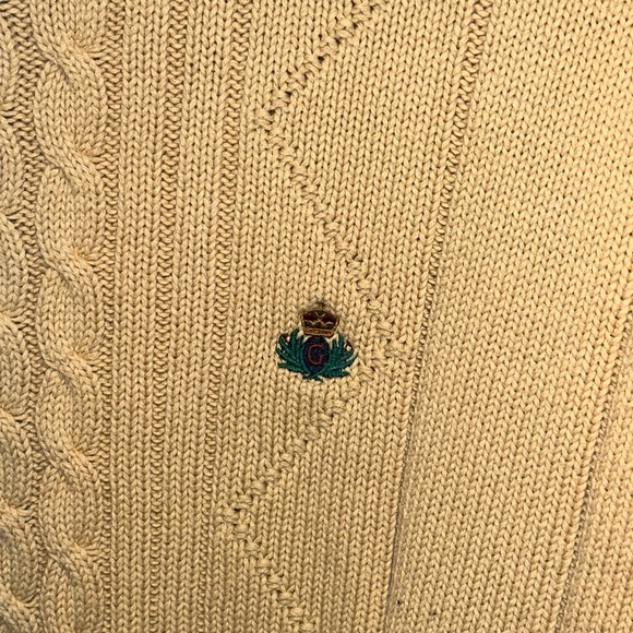 GANT Men's Size XLCable Knit Crewneck Pullover Sweater soft yellow - Picture 4 of 14